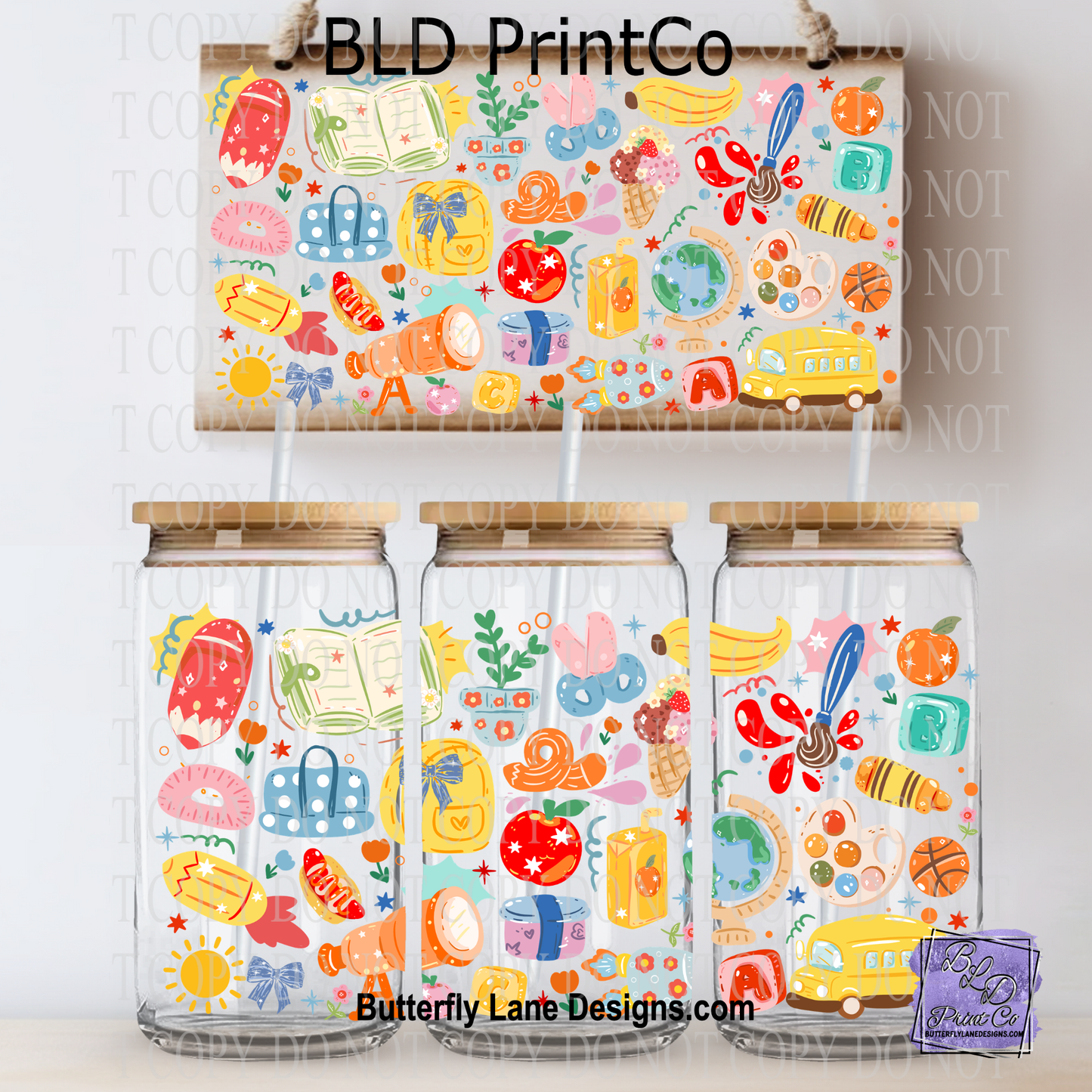 School Day Doodles | Retro Supplies & Art Icons | L992