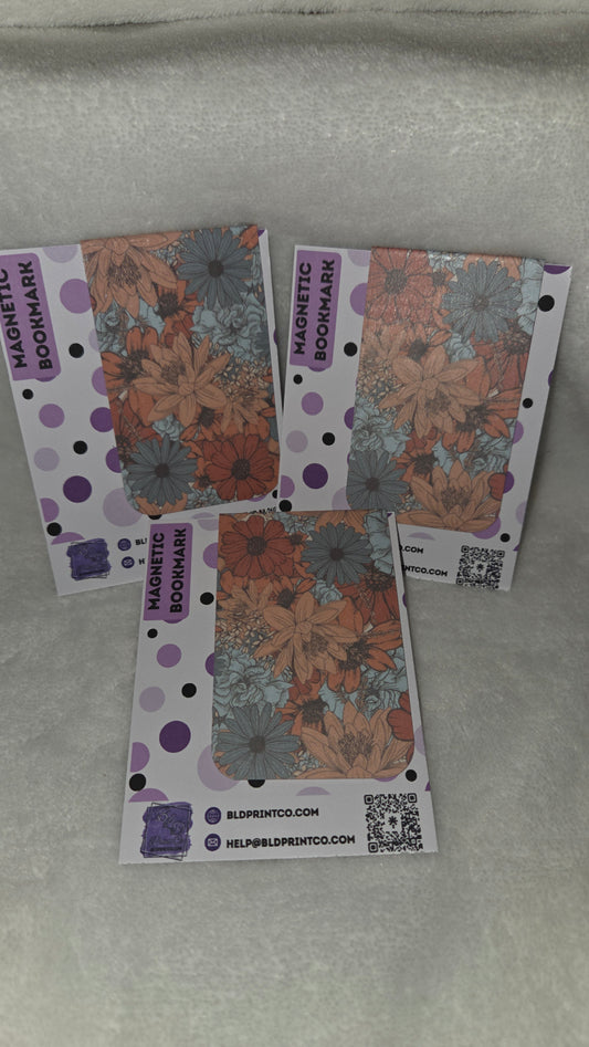 Soft vintage Floral Magnetic Bookmark  BM24