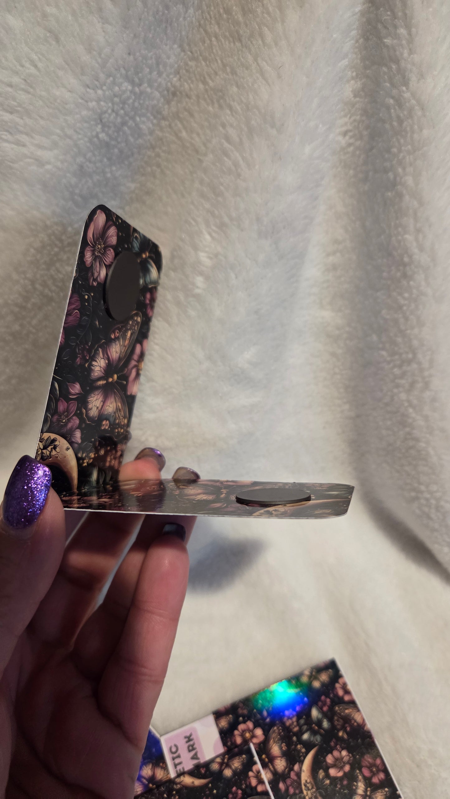 Celestial Moth & Moon Holographic Magnetic Bookmark-BM18