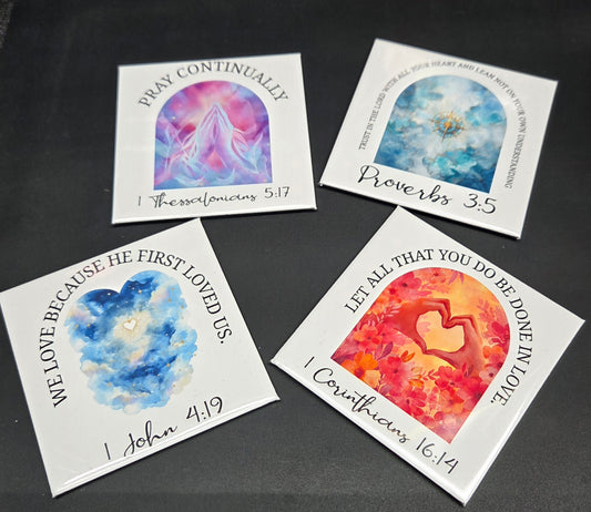 Bible Verse Hard Magnets | Inspirational Scripture Fridge Decor