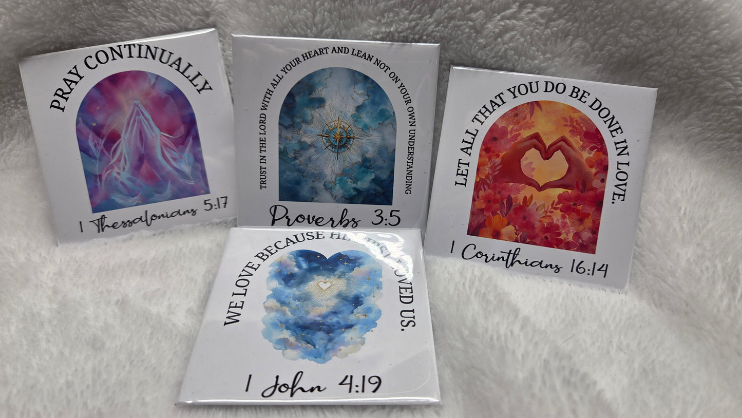 Bible Verse Hard Magnets | Inspirational Scripture Fridge Decor