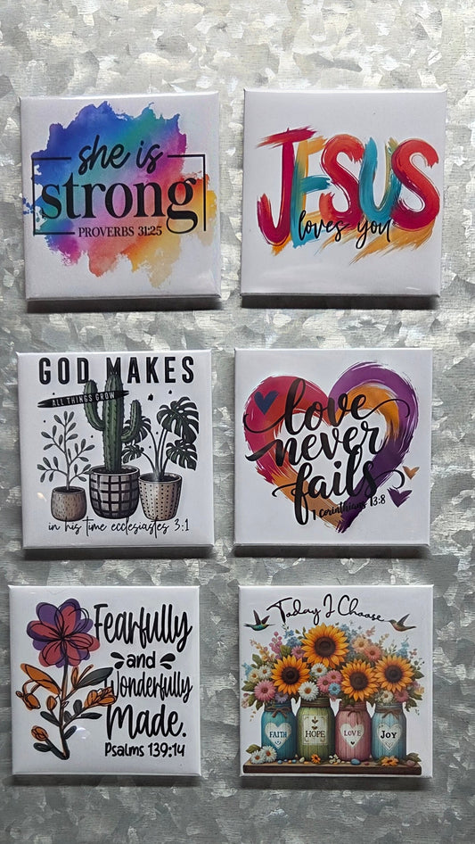 Inspirational Scripture Hard Magnets