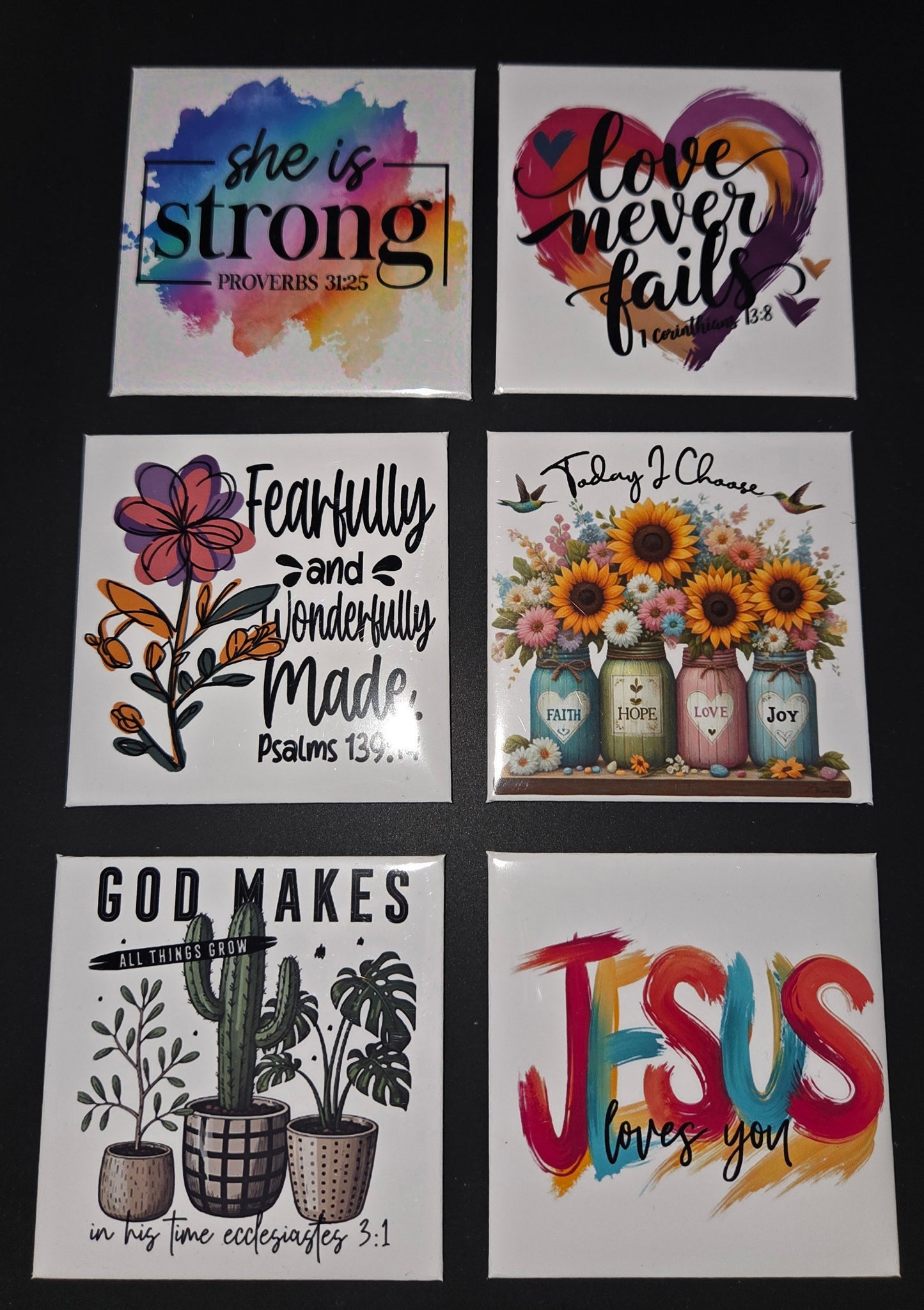 Inspirational Scripture Hard Magnets