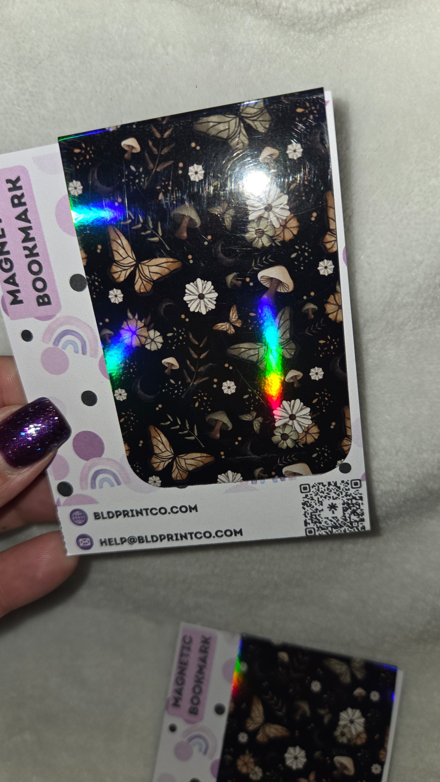 "Midnight Meadow" Magnetic Bookmark | Holographic BM 40