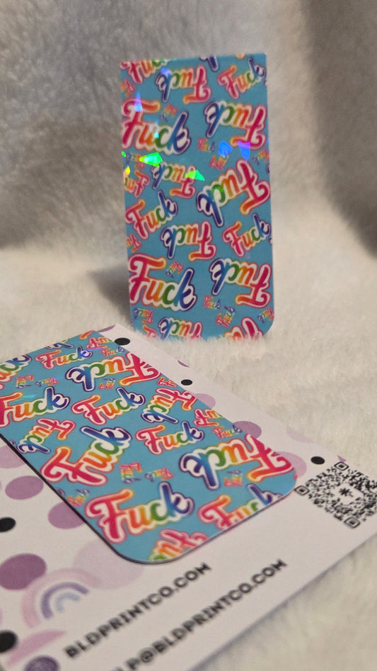 90s Rainbow F*ck Magnetic Bookmark | Glossy & Sassy BM22