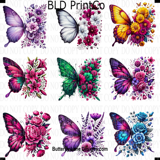 CAPS 15 Floral Butterflies-Set 2