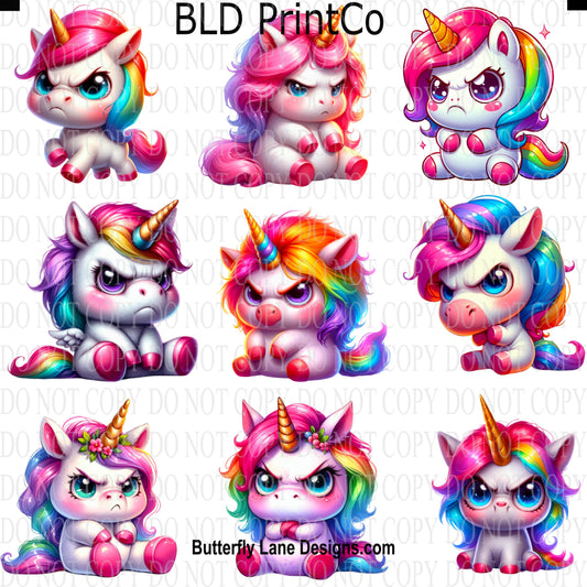 CAPS 19 Grumpy Unicorns-Set 2