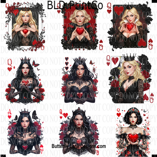 CAPS 38 Gothic Queen of hearts