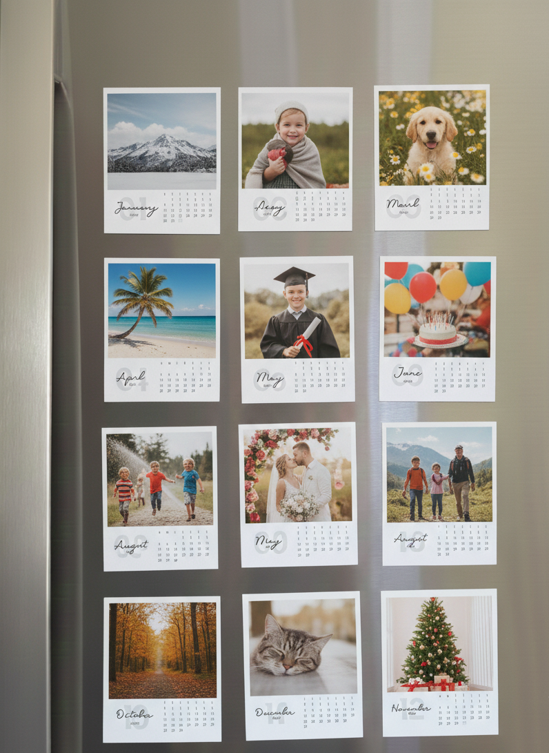 2026 Mini Magnet Calendar |Photo Style- Lifestyle Collection