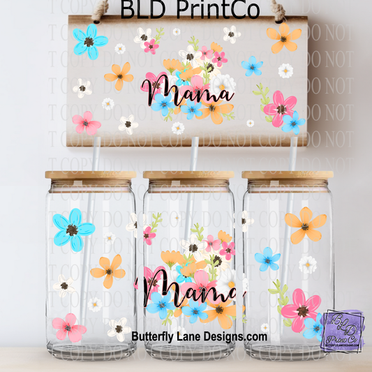 Mama Spring Florals | Vibrant Wildflower Garden Glass Wrap | L1012