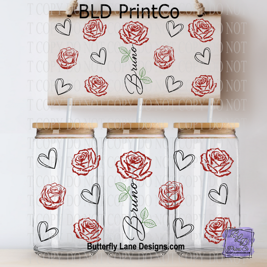 Bruno Rose | Red Flowers & Minimalist Hearts | L1024