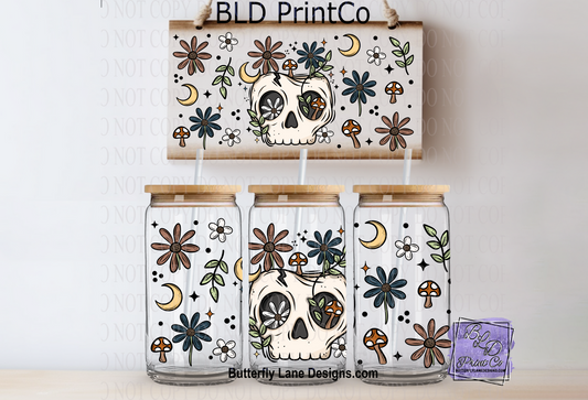 L319 Floral Skull-