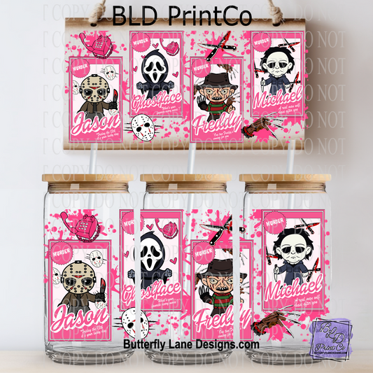 L677 Cute Lil Horror movie guys in Pink