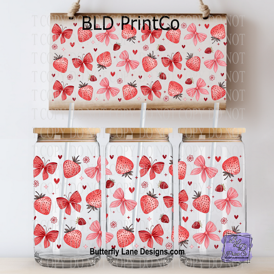 L824 Strawberries & Bows coquette