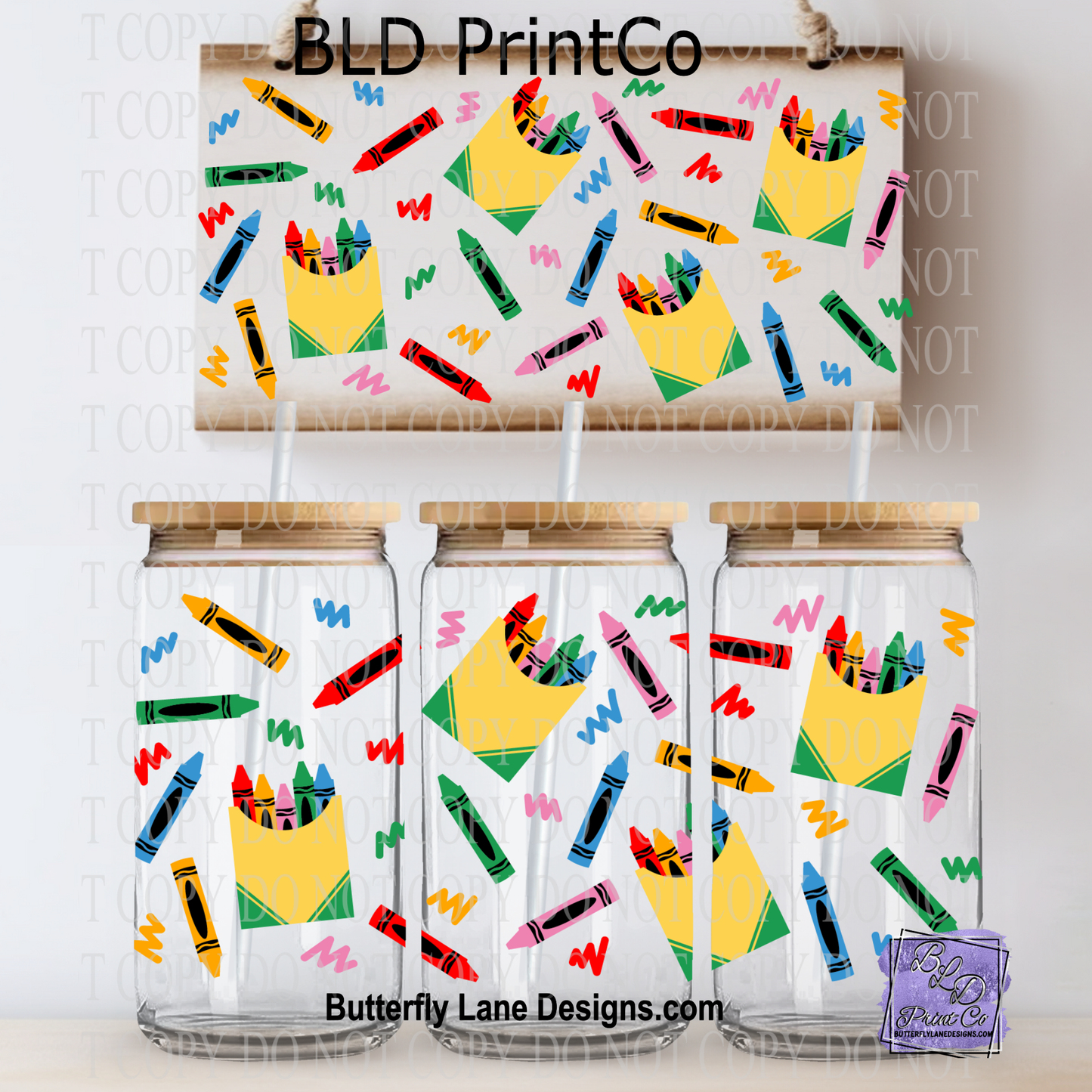 Colorful Crayon Box | Primary Color School Supplies | L993