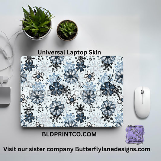 LS023 Shades of blue Winter Florals