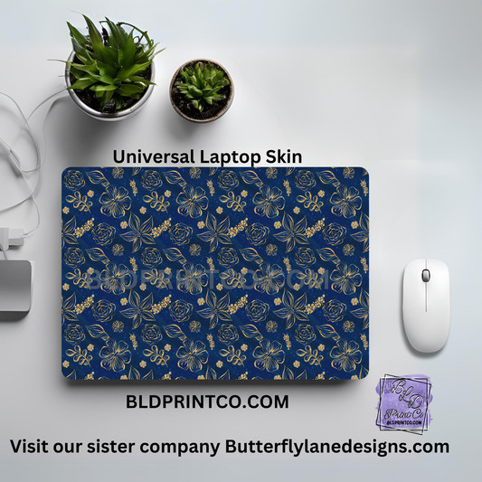 LS050 Elegant gold florals Small tile