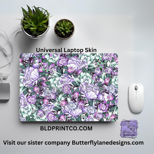 LS060 Dark Purple and Green Vibrant Florals