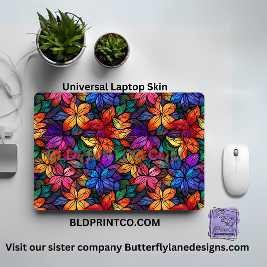 LS063 Stained Glass Effect Bright florals