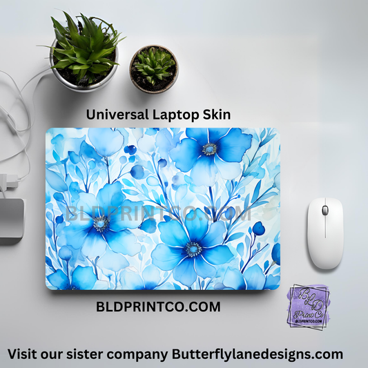 LS111 Blue watercolor florals