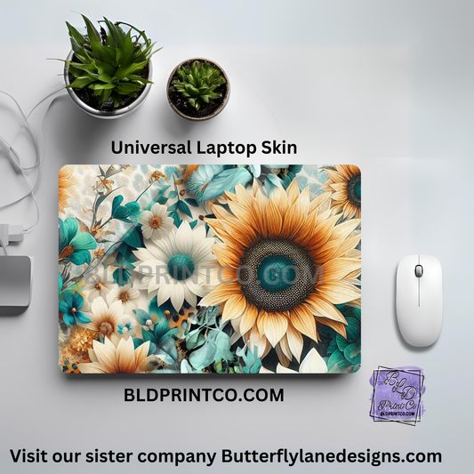 LS117 Sunflowers and turquoise accents