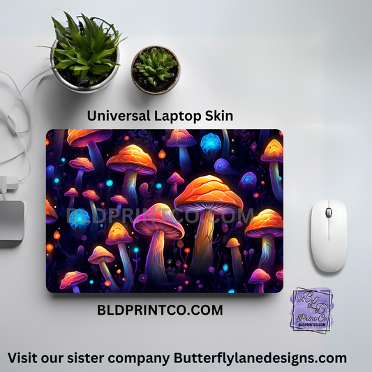 LS119 Psychedelic Neon style mushrooms