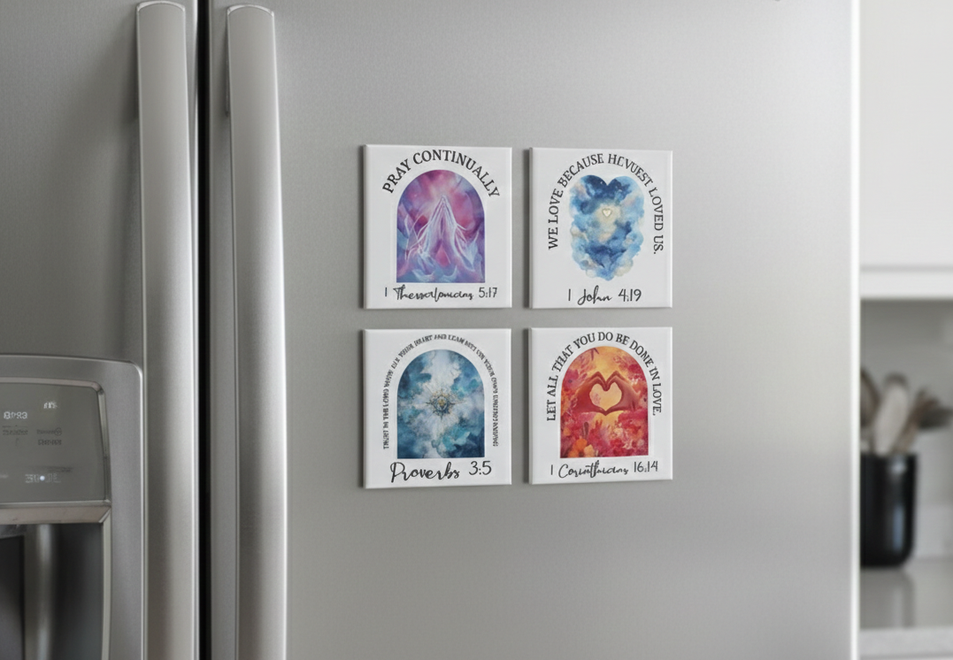 Bible Verse Hard Magnets | Inspirational Scripture Fridge Decor