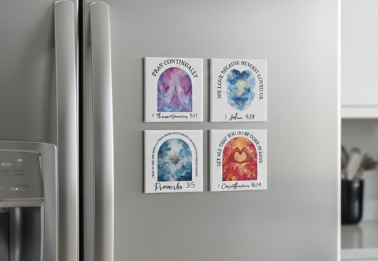 Bible Verse Hard Magnets | Inspirational Scripture Fridge Decor