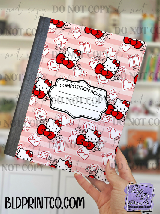 C100 - Say hello the Cat : Composition Notebook Cover